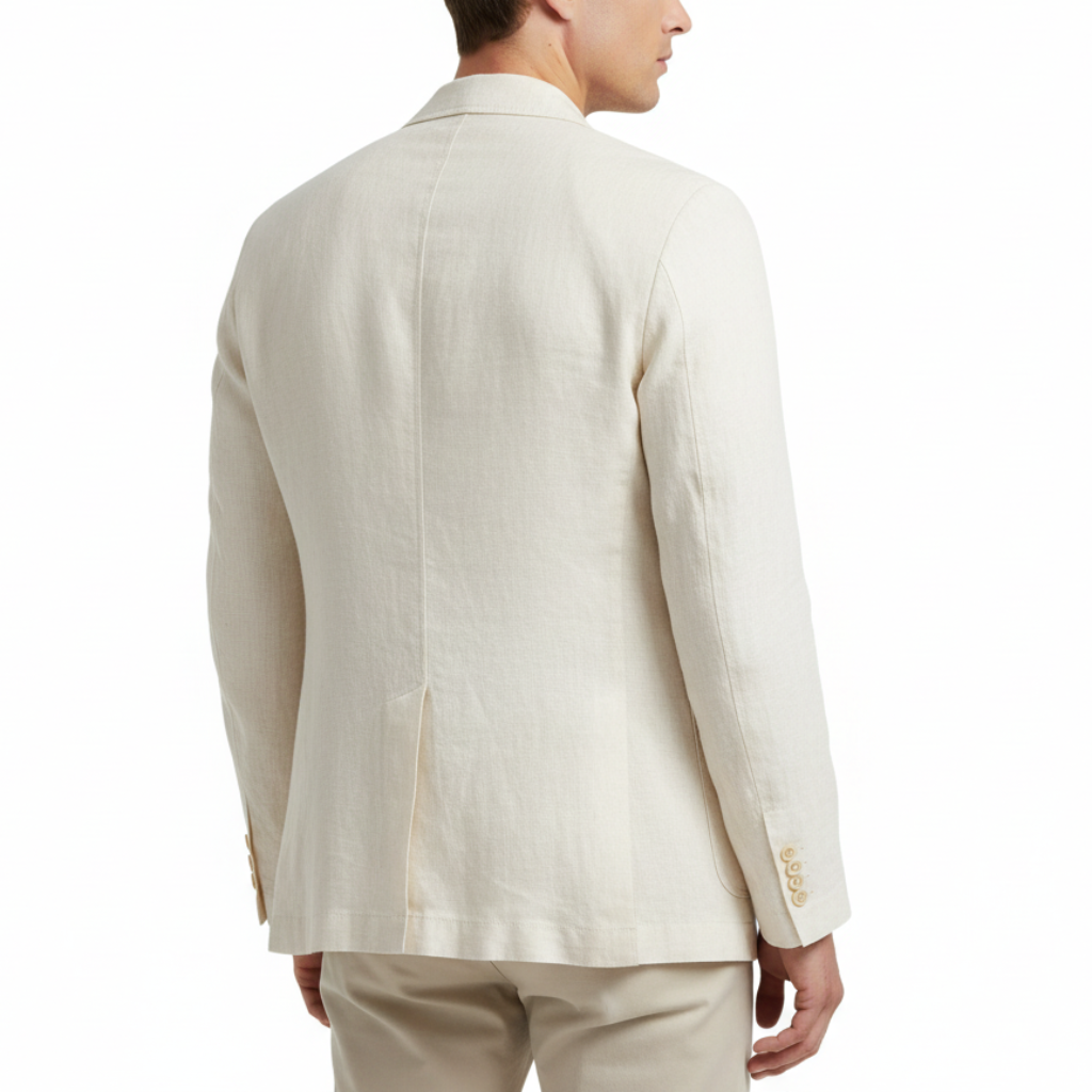Vauje | Lino blazer estivo con revers classici