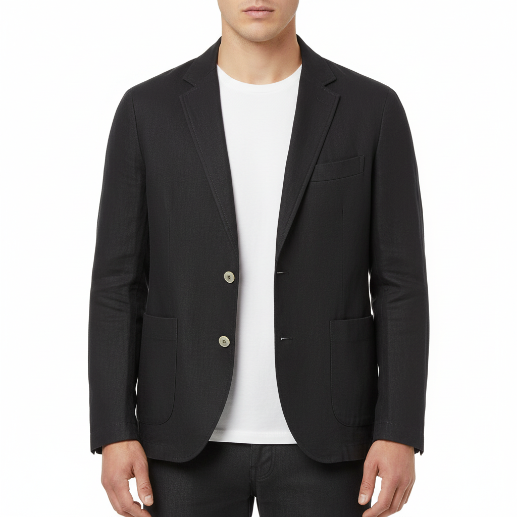Vauje | Lino blazer estivo con revers classici