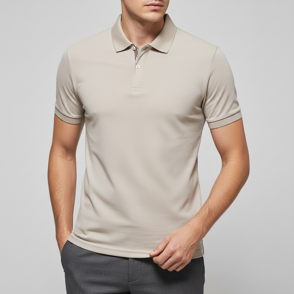Vauje | Polo elegante vestibilità slim con colletto a righe