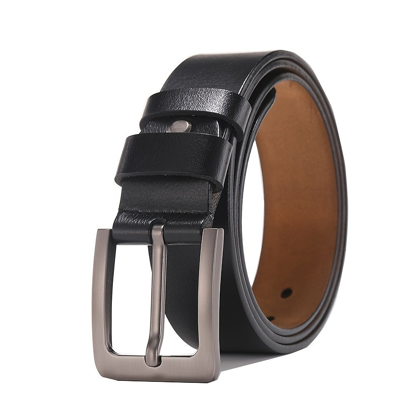 Cintura da uomo classica in similpelle con fibbia ad ardiglione, elegante per jeans e abito - foto 4