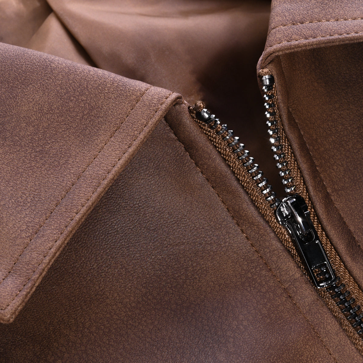 Giacca di pelle da uomo classica con zip e vestibilità comoda - giubbotto in pelle casual ed elegante - view 7