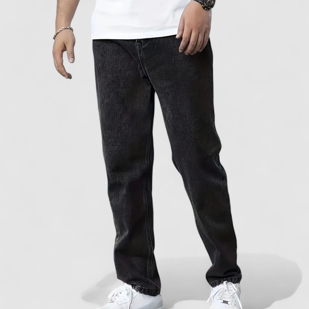 Jeans da uomo a gamba dritta, denim casual a cinque tasche per tutti i giorni - view 6