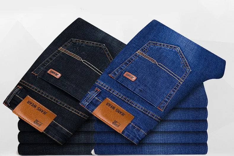 Jeans slim fit da uomo elasticizzati, comodi per ufficio e tempo libero - foto 7