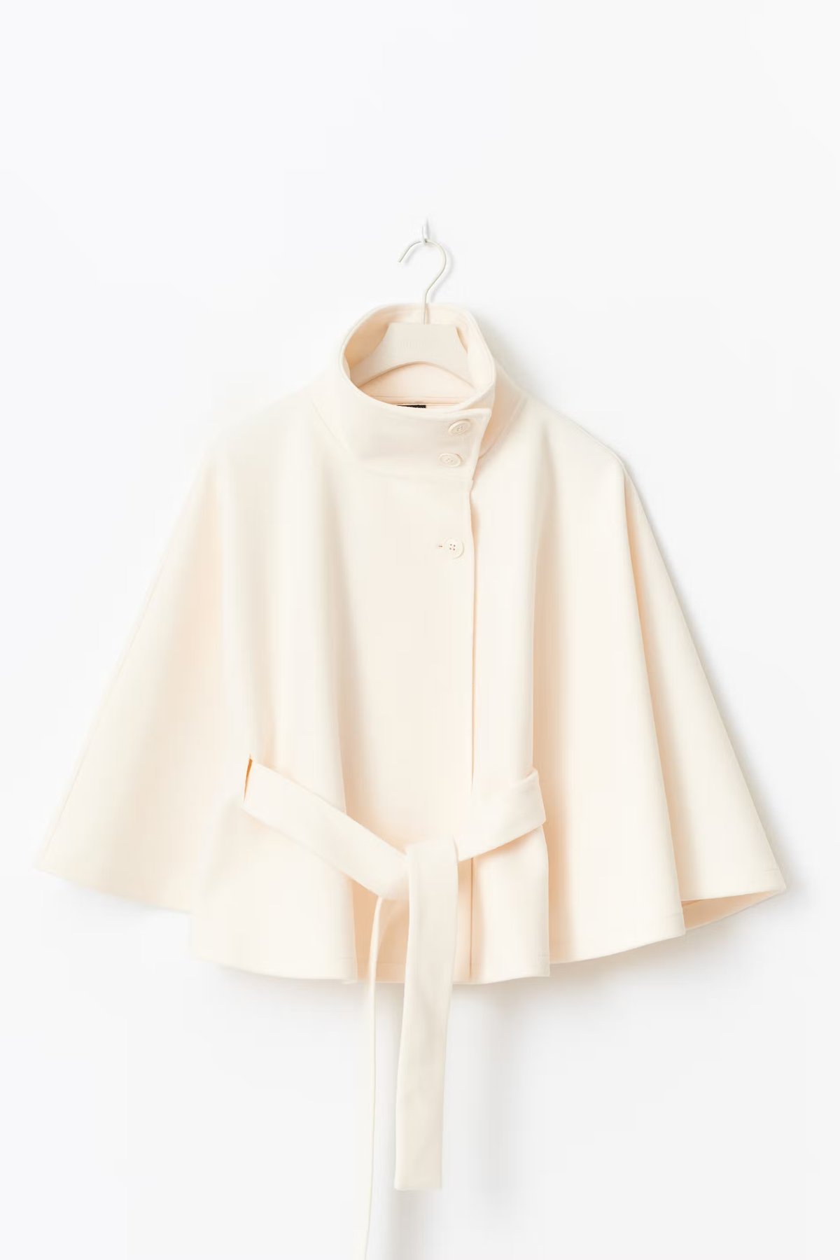 Mantella da donna con collo alto, giacca corta e sagomata, elegante per ufficio, autunno e inverno - Bianco