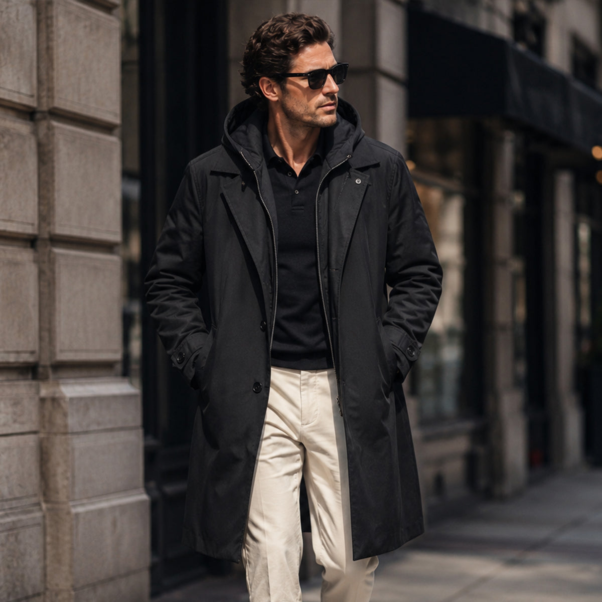 Parka da uomo con cappuccio, giacca di mezza stagione per primavera e autunno - foto 7
