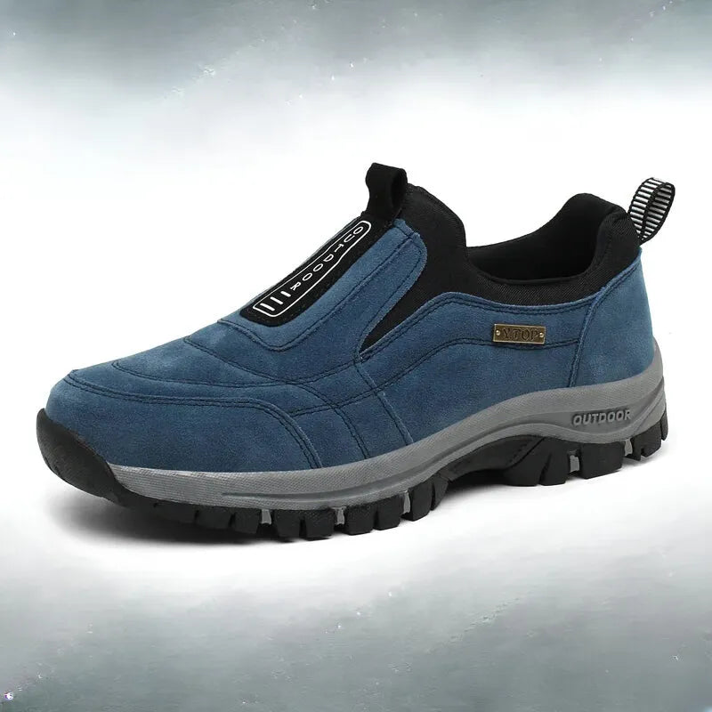 Scarpe da trekking da uomo senza lacci, comode per camminata e tempo libero - Blu