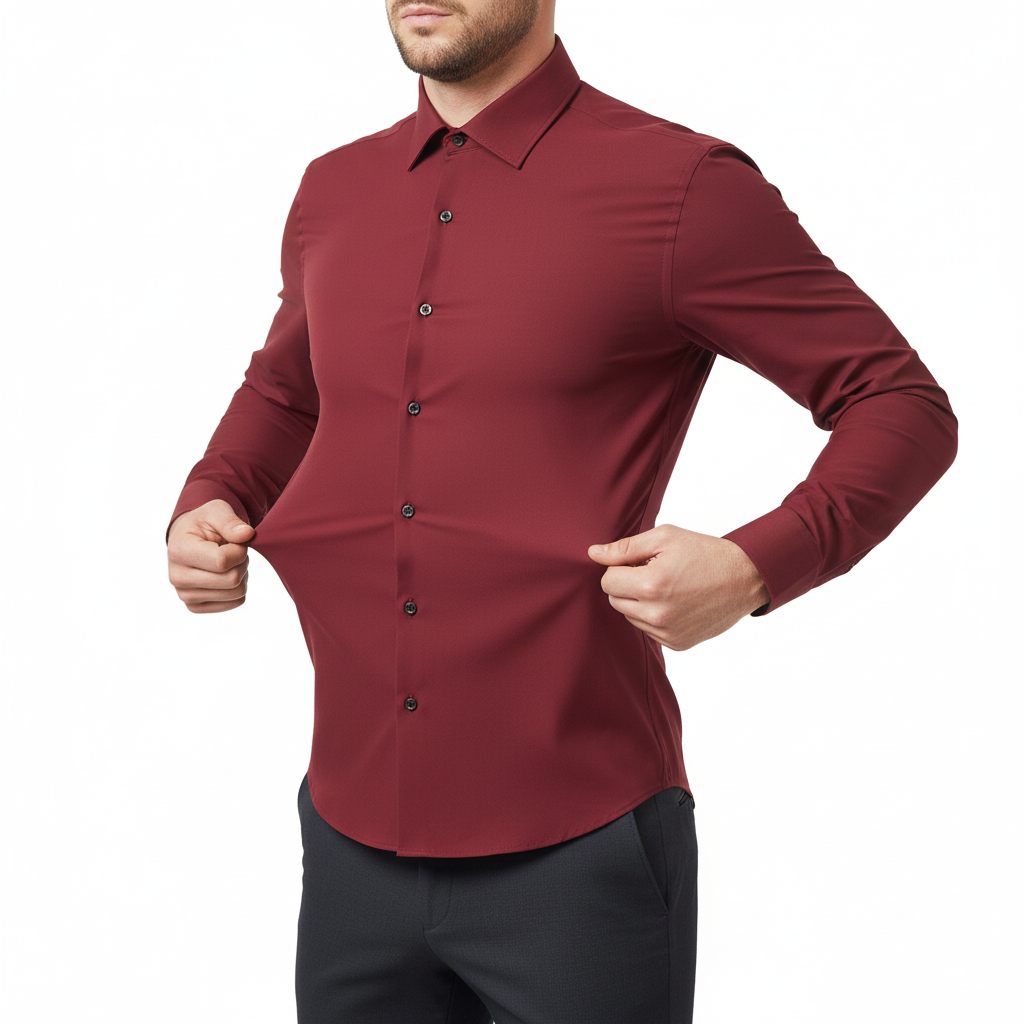 Vauje | Camicia elasticizzata slim fit con finitura antirughe