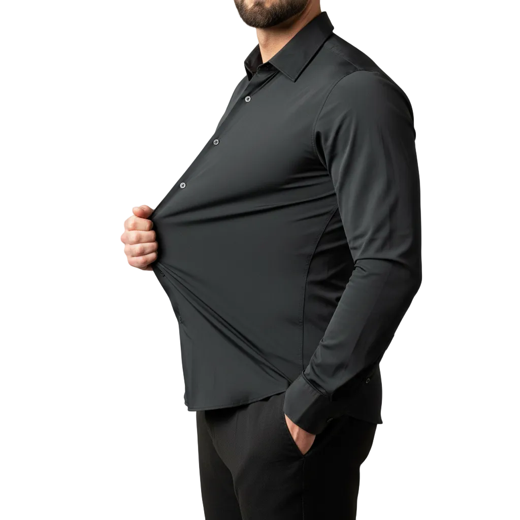 Vauje | Camicia elasticizzata slim fit con finitura antirughe