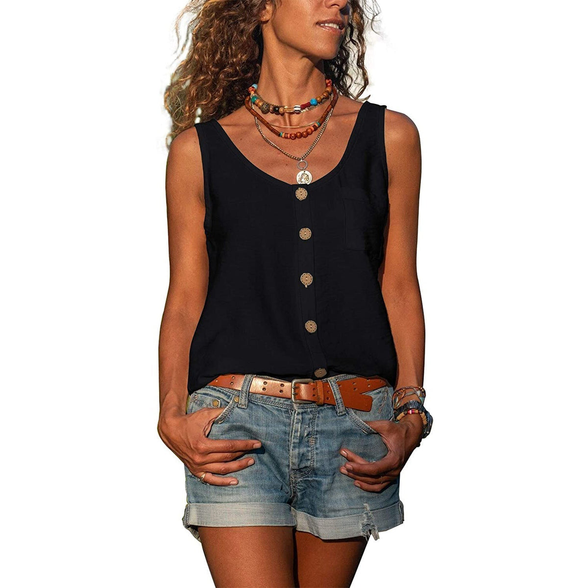 Vauje | Canotta slim fit in stile Ibiza