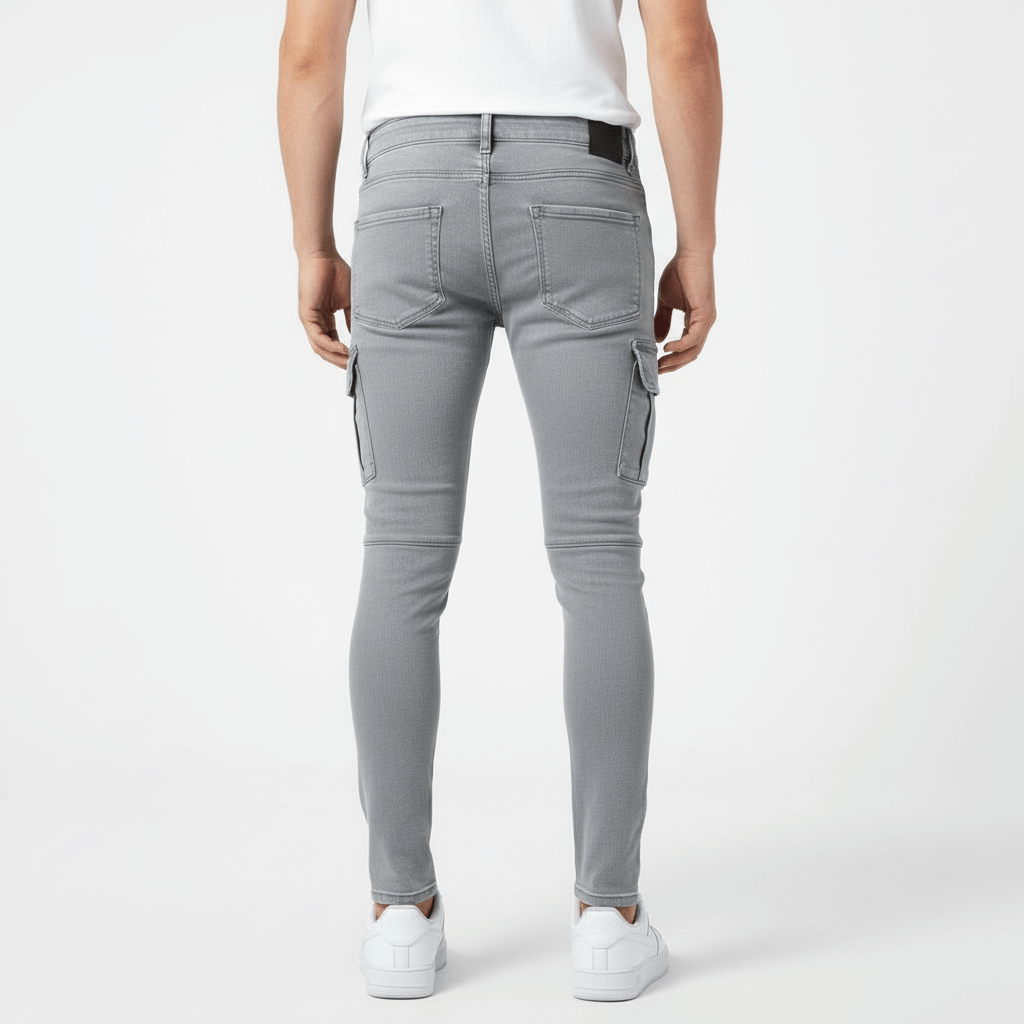 Vauje | Jeans skinny con tasche cargo e vestibilità slim