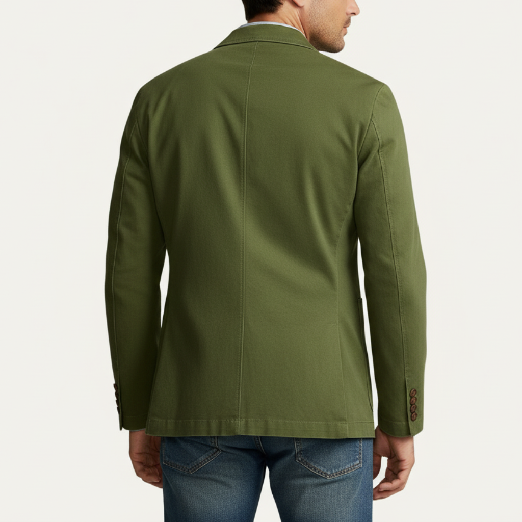 Vauje | Vestibilità slim cotone giacca a vento stile blazer