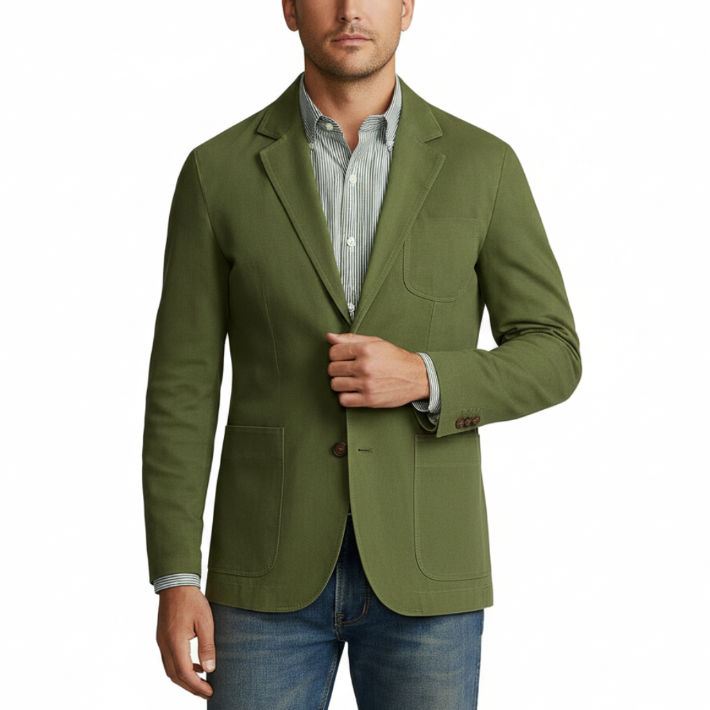 Vauje | Vestibilità slim cotone giacca a vento stile blazer
