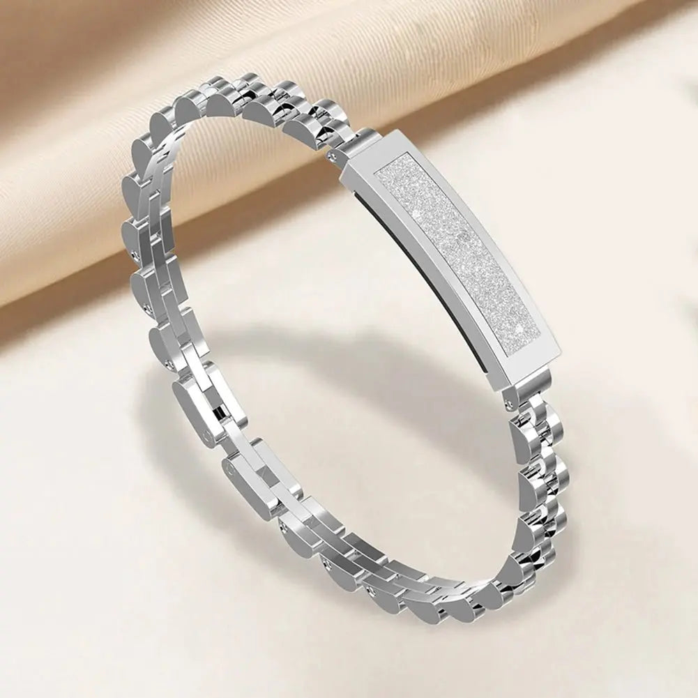 Bracciale activity tracker da donna, elegante in acciaio con contapassi - foto 4