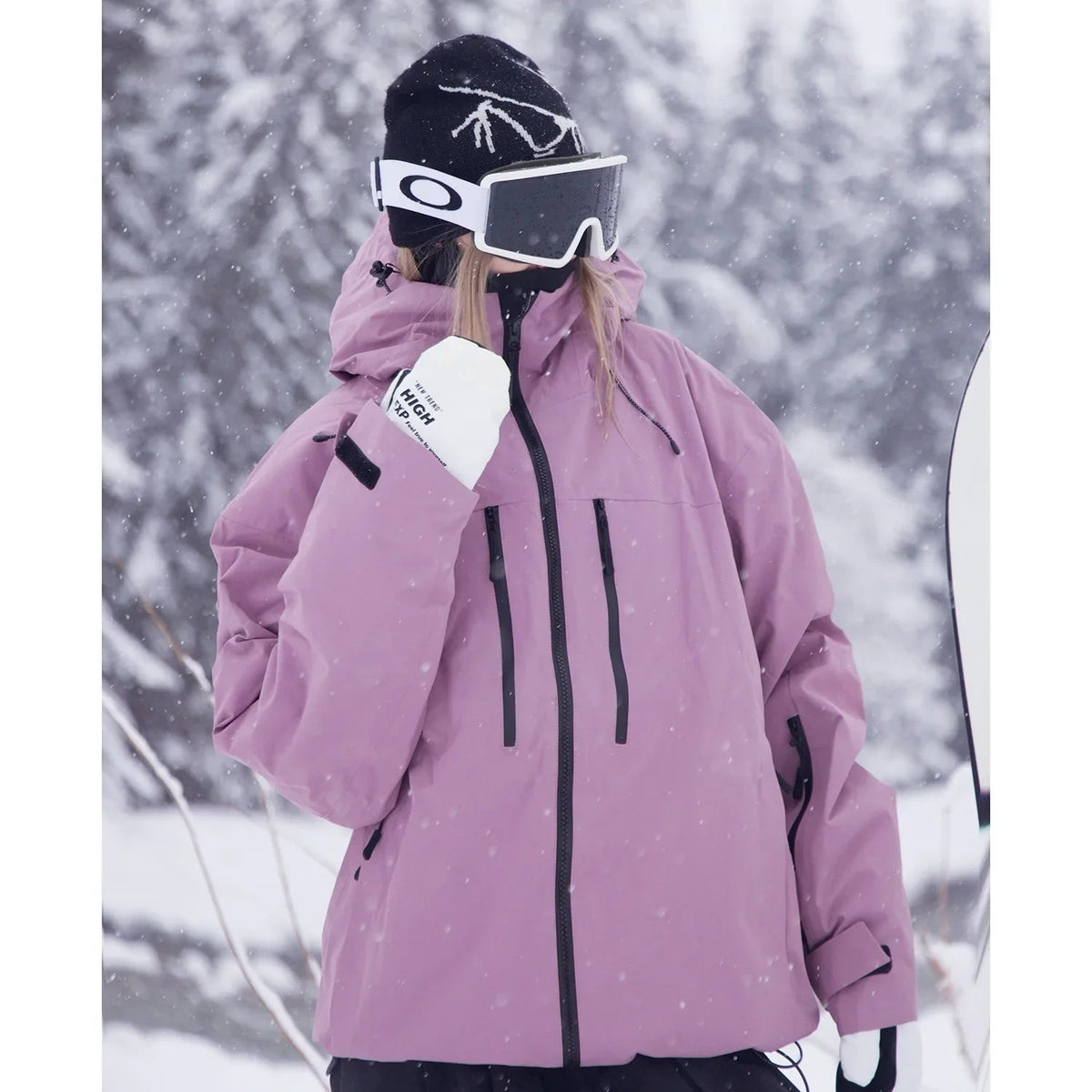Giacca da sci e snowboard con cappuccio, sportiva e calda per l'inverno - view 5