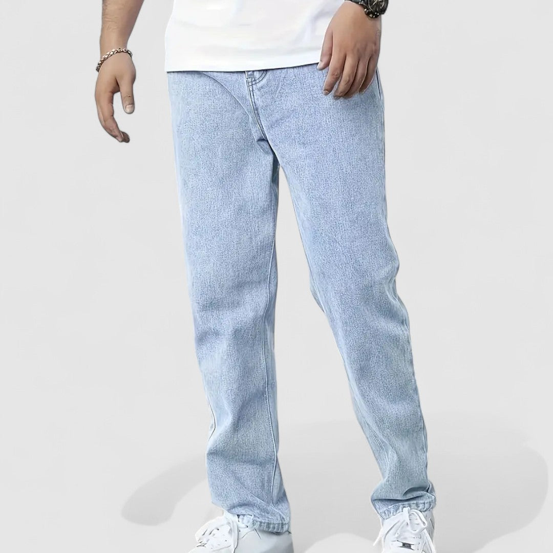 Jeans da uomo a gamba dritta, denim casual a cinque tasche per tutti i giorni - view 4