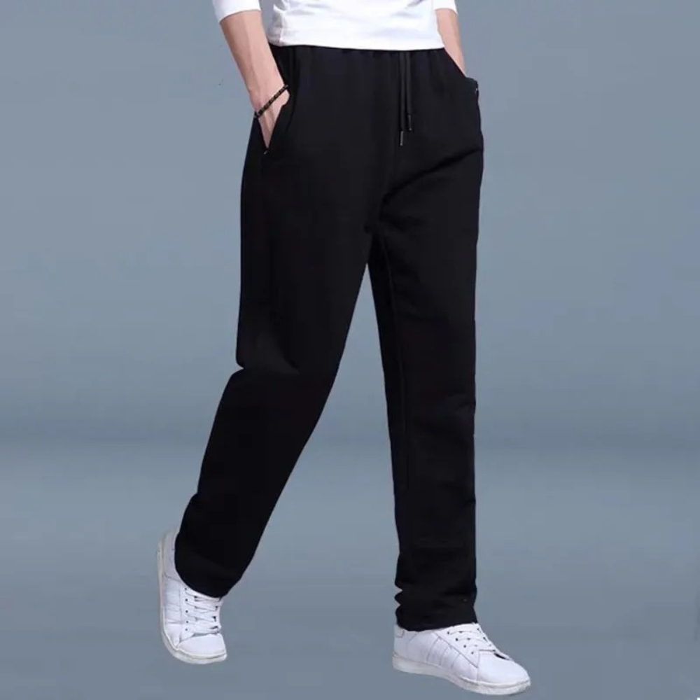Pantaloni della tuta da uomo regular fit in misto cotone con coulisse, joggers comodi per sport e tempo libero - foto 9