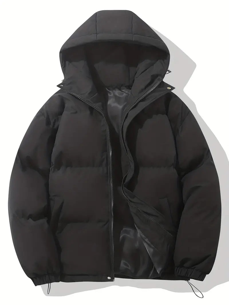 Piumino donna invernale con cappuccio, caldo e trapuntato - giubbotto imbottito per il freddo - Nero (solo 7 disponibili)