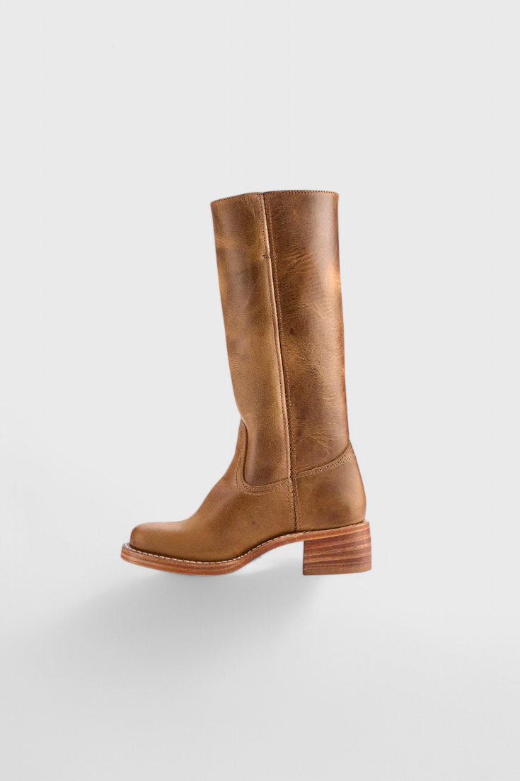 Stivali da donna al ginocchio in pelle con tacco, per l'inverno e le occasioni eleganti - view 21