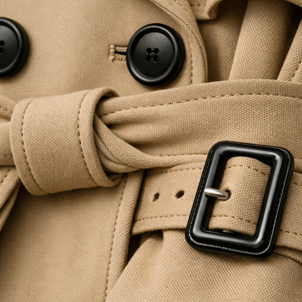 Trench da donna lungo con cintura regolabile e taglio sartoriale, elegante per ufficio e città - view 6